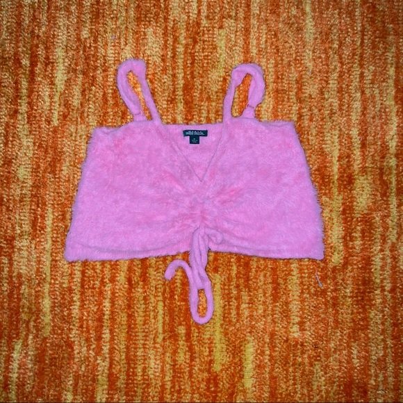 wild fable Tops - Pink fuzzy crop top 🌸